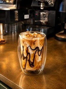 Chocolate iced mocha over ice