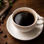Americano with hot espresso