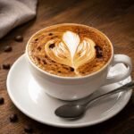 Cappuccino with latte art