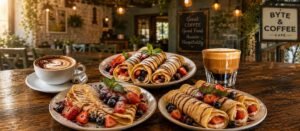 Crepes served at Byte and Coffee Lighthouse Point