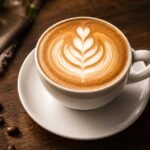 Flat white coffee at Byte and Coffee Lighthouse Point