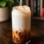 Chilled espresso with milk foam
